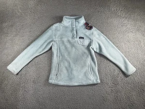 Patagonia Synchilla Snap-T Fleece Pullover Girls Medium 10 Flaws - Picture 1 of 14