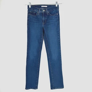 Levi's 314 Shaping Straight Damen Jeans Gr. 25 Dark Wash Mid Rise Stretch - Bild 1 von 12