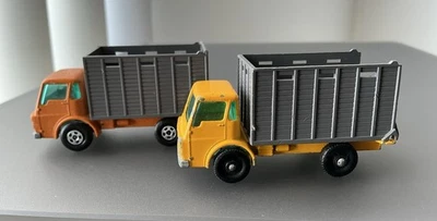 2 Matchbox Superfast No. Camiones Dodge Cattle 37 1 naranja 1 amarillo Foto 1 de 4