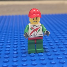 LEGO&reg; Race Car Mechanic Minifig cty0390 City Race Car Driver Octan Racing 60025