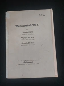 Werkstattheft Wh 5 Radio Olympia 571 W Wn / L/P Sachsenwerk Schaltplan DDR - Bild 1 von 7