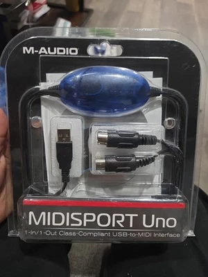 M AUDIO MIDISPORT UNO 1-in, 1-out  USB MIDI Interface - Image 1 of 3