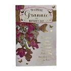 To Grannie Flowers Design Gold Glitter Finished Mother's Day Card