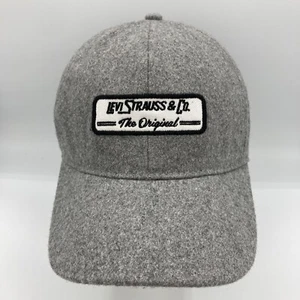 Levi Strauss & Co Gray Adjustable Snapback - Wool Look 100% Cotton - Picture 1 of 8