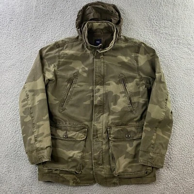 Gap M-65 Field Jacket Mens Large Camo Military Army Utility Coat Hidden Hood - Image 1 of 4