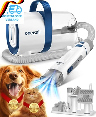 BESUCHE DEN ONEISALL-STORE Oneisall Hundeschermaschine Mit Staubsauger, Super Saugkraft Mit 12000 Pa Saugt