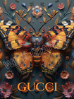 Gucci Butterfly Print 18x24 Stunning Trendy Wall Art by The Artist Denardai