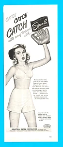 Ladies undergarments women's lingerie baseball 1950 vintage Print Ad Rayon - Picture 1 of 3