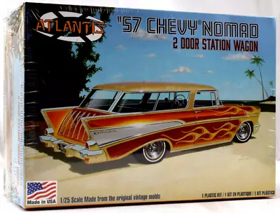 Atlantis 1957 Chevy Nomad - 2 Door Station Wagon 1:25 Scale Model Car Kit H1260 - Image 1 of 4