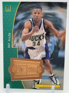 1998-99 SPx Finite Bronze Ray Allen 3rd Year Card /4050 Milwaukee Bucks #175
