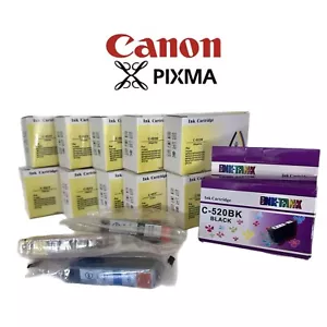 14x Generic Ink Cartridges for Canon Pixma Printer Ink C-250BK CLI-521Y C-521 - Picture 1 of 3
