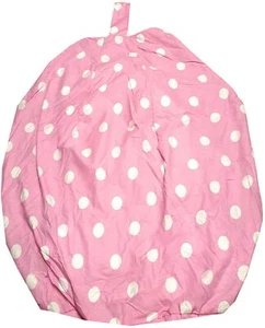 Bean Bag Cover Polka Dot Bright Pastel Pink White Novelty Fun  - Picture 1 of 1