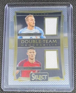 2016-17 Select Harry Kane Gary Cahill Double-Team Memorabilia Dual Patch UEFA - Picture 1 of 2