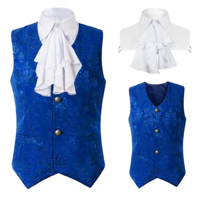 Gothic Men Waistcoat Steampunk Medieval Victorian Renaissance Cosplay Costume - Image 1 of 4