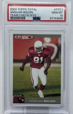 Anquan Boldin PSA 10 - 2004 Topps Total ‘Block Party‘ -Cardinals, Ravens, 49ers - Image 1 of 4