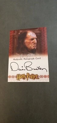 Harry Potter David Bradley Argus Filch Sorcerers Stone Autograph Card - Image 1 of 2
