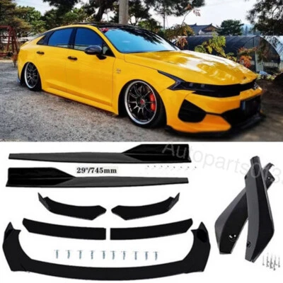 Front & Rear Bumper Lip Spoiler Splitter Body Kit & Side Skirt For KIA K5 K4 K3 Foto 1 de 4