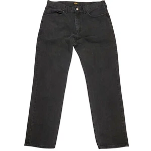 Lee schwarz Regular Fit Herren Jeans Größe 36x32 100% Baumwolle Denim gerades Bein - Bild 1 von 9