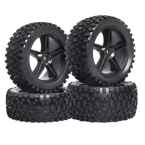 1/10 Buggy Wheel Tires 85mm 12mm Hex For Tamiya TT-02B HSP HPI RC Off Road Car - Picture 1 of 7