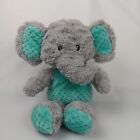 Spark Create Imagine Elephant Plush Stuffed Animal Toy Gray Teal Rattle Soft Toy