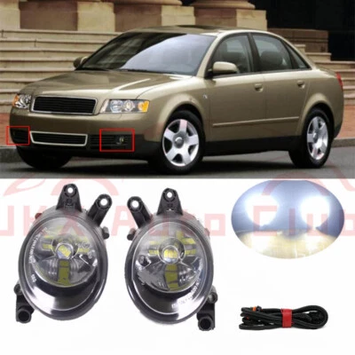 Par de luces antiniebla delanteras LED cableado para Audi A4 B6 2001-2005 p Foto 1 de 4