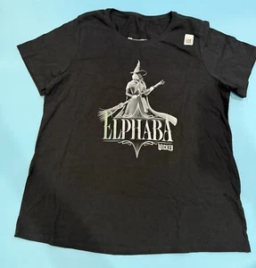 Wicked Musical Women’s 1X Black Elphaba Short Sleeved T-shirt - Picture 1 of 3