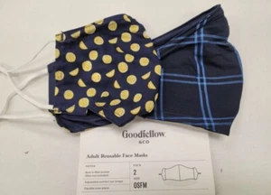 Goodfellow & Co. Adult Reusable Face Masks 2Pack OSFM Fabric Cloth New! - Picture 1 of 1