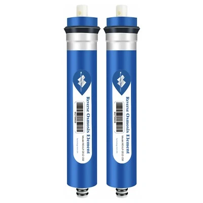2 Pack 50/75/100/150GPD RO Membrane Reverse Osmosis System Water Purifier Filter - Image 1 of 4