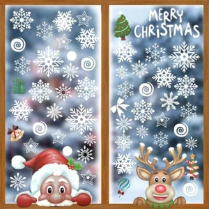 Christmas Window Clings, 252PCS Santa Holiday decor reindeer snowflakes - Picture 1 of 9