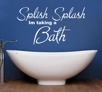 Soak Relax Enjoy Wall Art Sticker Quote Bathroom Bath Toilet Splish Splash Decal
