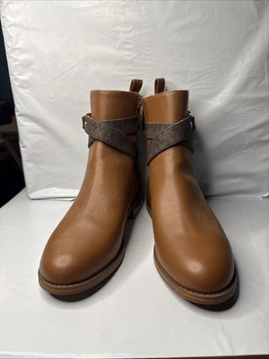 Michael Kors Women's Farrah Flat Brown Ankle Booties Size 5 - Image 1 of 4