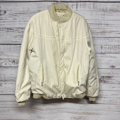 Chaqueta Universitaria Vintage Hombre Crema Bomber Original de Catalina 42 Larga Foto 1 de 4