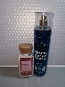 Bath & Body Works Champagne Toast Shower Small Lotion Frosted Coconut Body Mist - Picture 1 of 5