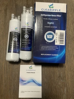 CLEARIPPLE Refrigerator Water Filter HL010- 2 Pack- New And Sealed In Box - Image 1 of 2