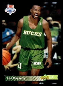 1992-93  Upper Deck Lee Mayberry #17 Milwaukee Bucks  Rookie NBA Basketball - Picture 1 of 2