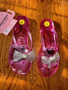 Juicy Couture SPAIN Rhinestones BOW Flip-Flops SZ 9M NWT - Picture 1 of 3
