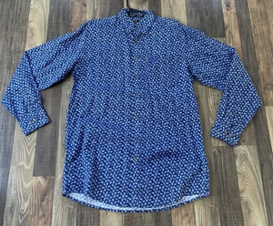 George Strait Cowboy Cut Collection by Wrangler Purple Button Down Shirt LT Tall - Picture 1 of 8