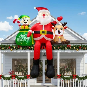 8FT Christmas Inflatables Outdoor Decoration, Climbing Inflatable Santa Claus... - Bild 1 von 7
