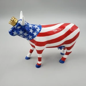 Cow Parade American Royal Figurine 9189 Stars Stripes Flag Patriotism - Picture 1 of 7