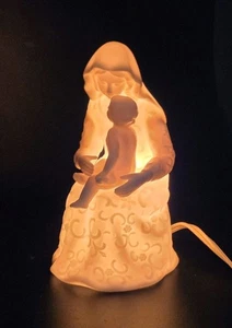 Figura Virgen María/Bebé Jesús Sanmyro Luz • Porcelana Oxidada 6"H • Usada en Excelente Condición - Imagen 1 de 21