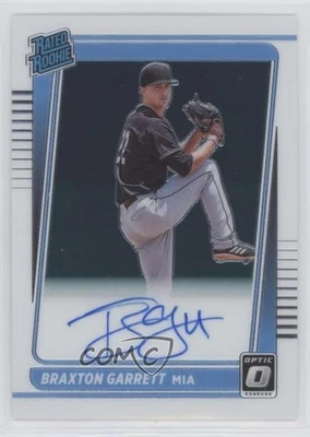 2021 Panini Donruss Optic Rated Rookie Signatures Braxton Garrett Auto RC - Image 1 of 2