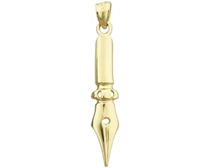Colgante pluma oro 14K - Imagen 1 de 6