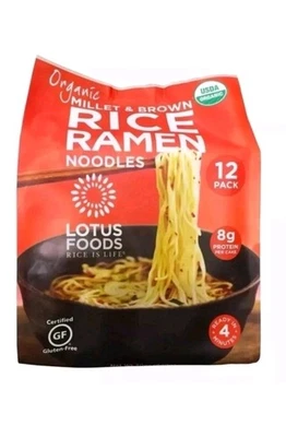 Lotus Foods Gourmet Organic MIllet and Brown Rice Ramen Noodles 12 Pack - Image 1 of 2