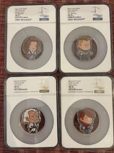 2021 ZURÜCK IN DIE ZUKUNFT BIFF & JENNIFER & MARTY MCFLY & DOC BRAUN NGC MS70 - Bild 1 von 5