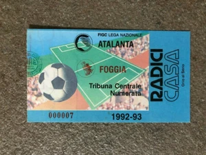 BIGLIETTO STADIO TICKET- ATALANTA vs FOGGIA STAGIONE 1992/93 - Bild 1 von 2