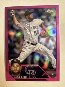 2023 Topps Chrome Update #USC27 Jake Bird Pink Refractor RC Colorado Rockies - Picture 1 of 2
