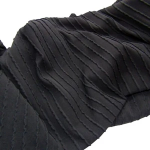 Black Textured Cotton Knit Fabric - Picture 1 of 2