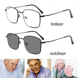 Anti-blue Light Photochromic Multifocal Magnifier Smart Zoom Reading Glasses - Picture 1 of 10