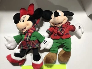 Disney Store Mickey & Minnie Mouse Plush 17" 2012 Christmas Holiday PLUSH W/ TAG - Picture 1 of 11