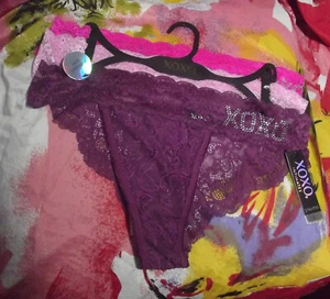 3 NEW XOXO INTIMATES XO3519 3PKR LACE CHEEKY BIKINI PANTIES L - Picture 1 of 2